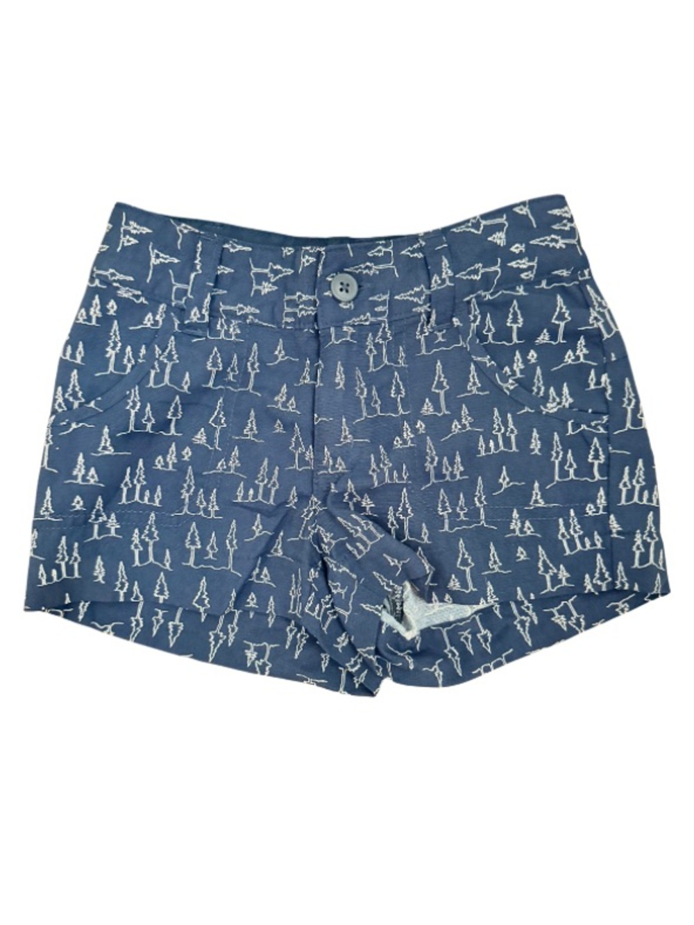 Columbia Boys Navy Pine Tree Forest Print Shorts XXS 4-5